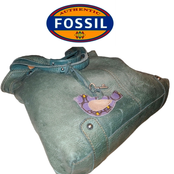 Fossil Leather Satchel Shoulder Bag - Picture 6 of 14